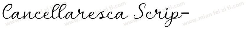 Cancellaresca Scrip字体转换
